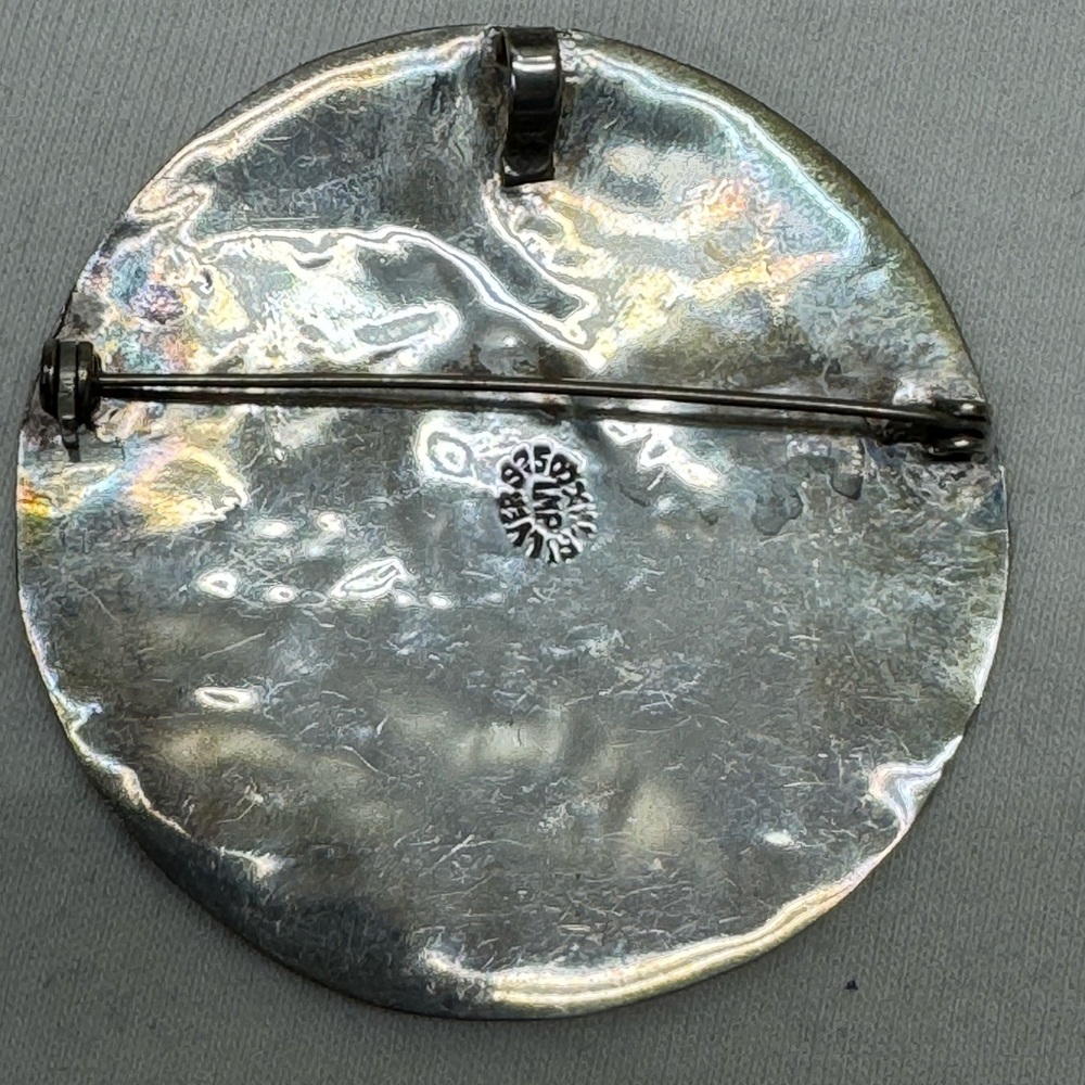 Vintage Silver 925 Taxco Imp Abalone Pin Pendant View 4